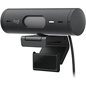 Logitech Brio 505 Full HD Webcam with auto Light Correction, auto-framing, Show Mode, Dual Noise Reduction mics, Privacy Shutter - Works with Microsoft Teams, Google Meet, Zoom, TAA Compliant