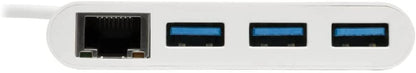 Tripp Lite 3-Port USB-C to USB-A Hub Portable w/Gigabit Ethernet Port RJ45 (U460-003-3AG)