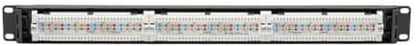 Tripp Lite Cat6 PoE-Plus Compliant Patch Panel 24-Port 110/Krone 568A/B RJ45 Ethernet 1URM Rackmount TAA 24 Port