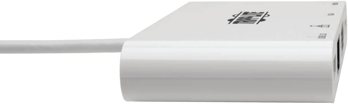 Tripp Lite USB-C Hub with 4K HDMI, 1080P VGA, Gigabit Ethernet, USB-A 3.0, Thunderbolt 3, DisplayPort Alt Mode, 5 Gbps, White (U444-06N-HV4GU) White USB/GbE/VGA/HDMI