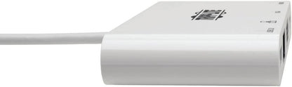 Tripp Lite USB-C Hub with 4K HDMI, 1080P VGA, Gigabit Ethernet, USB-A 3.0, Thunderbolt 3, DisplayPort Alt Mode, 5 Gbps, White (U444-06N-HV4GU) White USB/GbE/VGA/HDMI