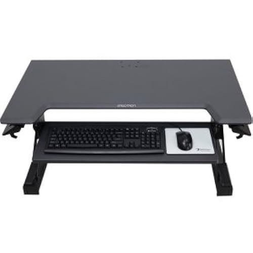 Ergotron – USA Assembled WorkFit-TL Standing Desk Converter, Dual Monitor Sit Stand Desk Riser for Tabletops – 37.5 Inch Width, Black, TAA Compliant