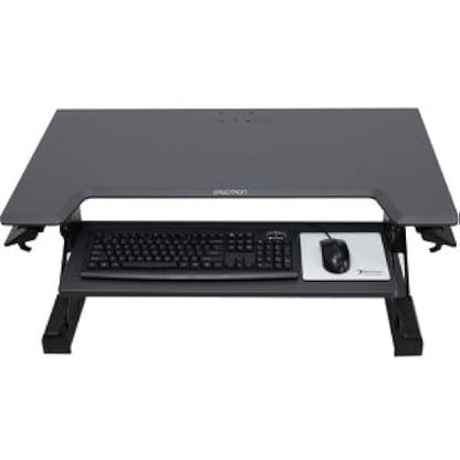 Ergotron – USA Assembled WorkFit-TL Standing Desk Converter, Dual Monitor Sit Stand Desk Riser for Tabletops – 37.5 Inch Width, Black, TAA Compliant