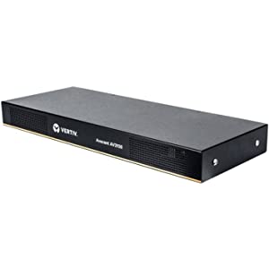 Vertiv Avocent AV3000 Rackmount KVM Over IP Switch, 8 Port KVM switches, Common Access Card (CAC), Local and Remote Access, Centralized Management, VGA, DisplayPort, DVI, HDMI, VGA Cable (AV3108-400) 8-Port KVM over IP