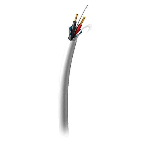 C2G 29207 18 AWG Bulk Speaker Wire - Shielded, Plenum CMP-Rated, White Jacket (500 Feet, 152.4 Meters) White 500 Feet Plenum
