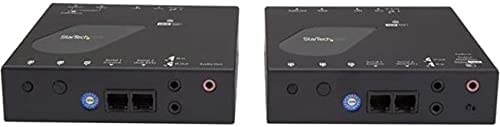 StarTech.com 4K HDMI Over IP Extender 4K 30Hz Video Control Software App HDMI Extender HDMI Extension AV Over IP (ST12MHDLAN4K) Kit - Transmitter and Receiver 4K - HDMI
