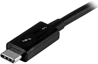 StarTech.com Active 40Gbps Thunderbolt 3 Cable - 3.3ft/1m - Black - 5k 60Hz/4k 60Hz - Certified TB3 Charger Cord w/ 100W Power Delivery (TBLT3MM1MA) 3ft 40Gbps | Black