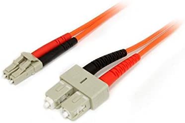 StarTech.com 2m Fiber Optic Cable - Multimode Duplex 50/125 - LSZH - LC/SC - OM2 - LC to SC Fiber Patch Cable - LC Male Network - SC Male Network - 6.4ft