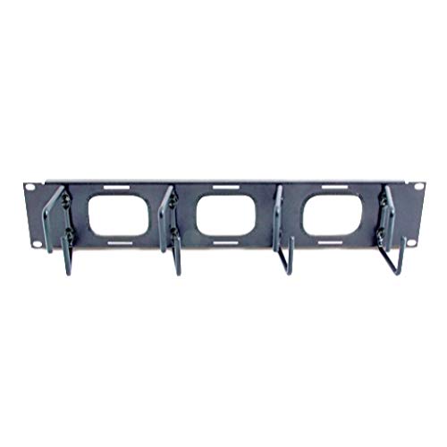 APC by Schneider Electric APC 2U Horizontal Cable Organizer - Cable Manager - Black - 1 Each - 2U Rack Height
