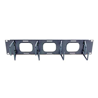 APC by Schneider Electric APC 2U Horizontal Cable Organizer - Cable Manager - Black - 1 Each - 2U Rack Height