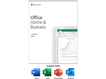 Microsoft Office Home and Business 2019 | 1 device, Windows 10 PC/Mac Key Card
