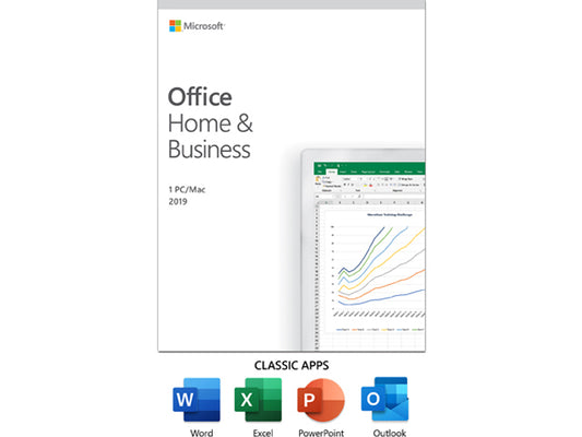 Microsoft Office Home and Business 2019 | 1 device, Windows 10 PC/Mac Key Card