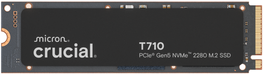 Crucial T710 2TB 3D TLC NAND Flash PCIe Gen 5 X4 NVMe M.2 Internal SSD