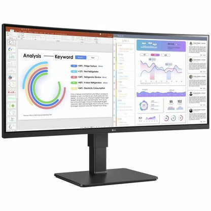 LG Ultrawide 34BQ77QE-B 34" Class UW-QHD Curved Screen LED Monitor - 21:9 - Textured Black - 34" Viewable - In-plane Switching (IPS) Technology - Edge LED Backlight - 3440 x 1440 - 1.07 Billion Colors - 300 Nit - 5 ms - Speakers - HDMI