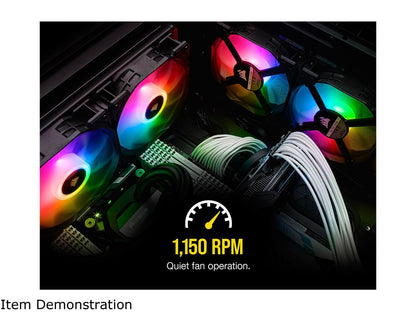 Manufacture Refurbished - CORSAIR iCUE SP140 RGB PRO Performance 140mm Dual Fan Kit with Lighting Node CORE - CO-9050096-WW