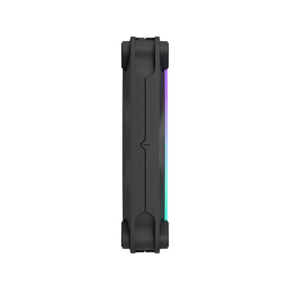Fractal Design Momentum 12 RGB PWM Black 120 mm ARGB LED FDB (Fluid Dynamic Bearing) PC Case Fan (3-pack)