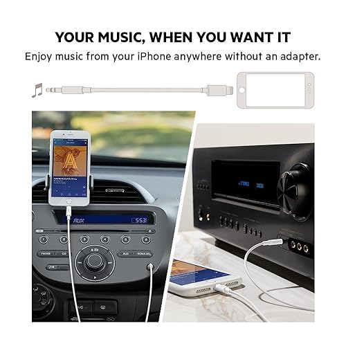 3.5mm to Lightning Audio Cable (6ft) 6' - Dealtargets.ca