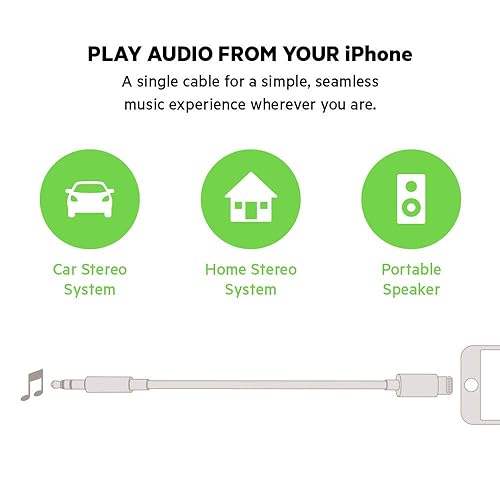 3.5mm to Lightning Audio Cable (6ft) 6' - Dealtargets.ca