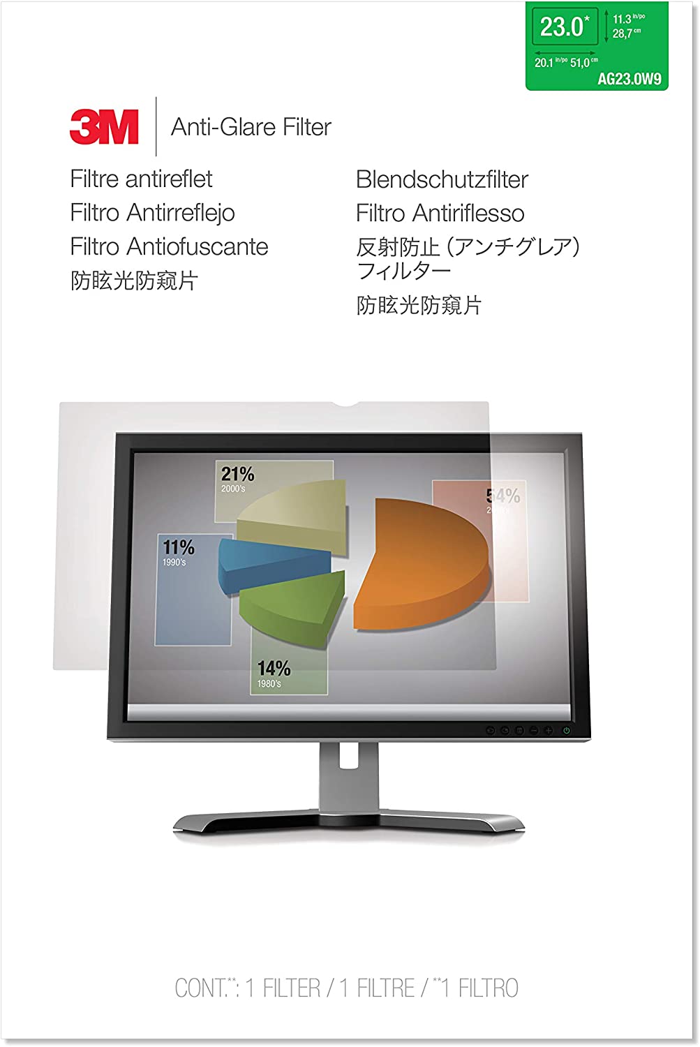3M Anti - Glare Filter Clear, Matte - Dealtargets.ca