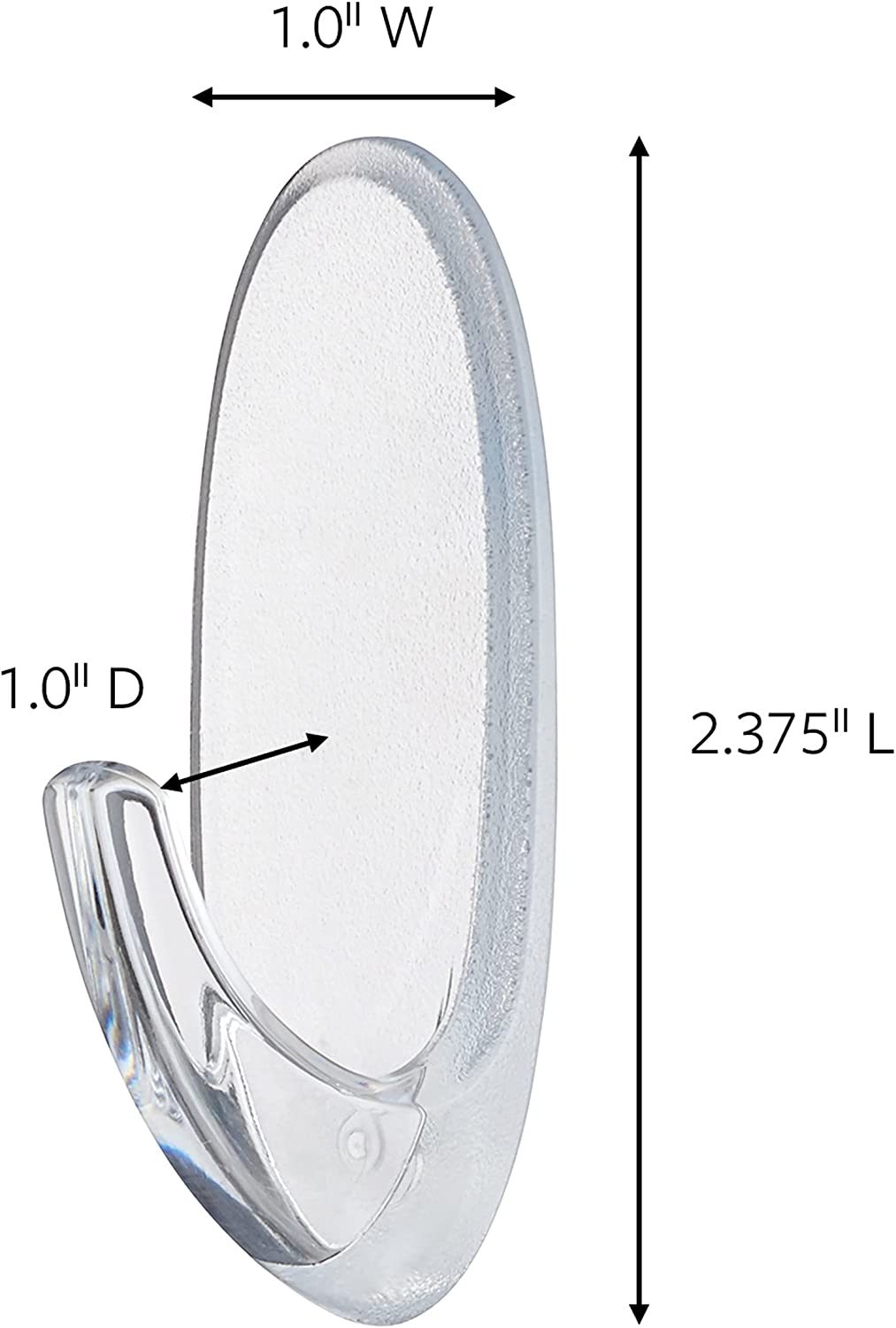 3M Compatible parts 2 Hooks Plus 4 Strips Clear Small Adhesive Hooks - Dealtargets.ca