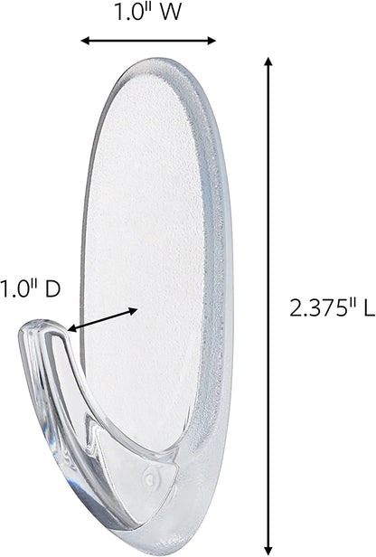 3M Compatible parts 2 Hooks Plus 4 Strips Clear Small Adhesive Hooks - Dealtargets.ca