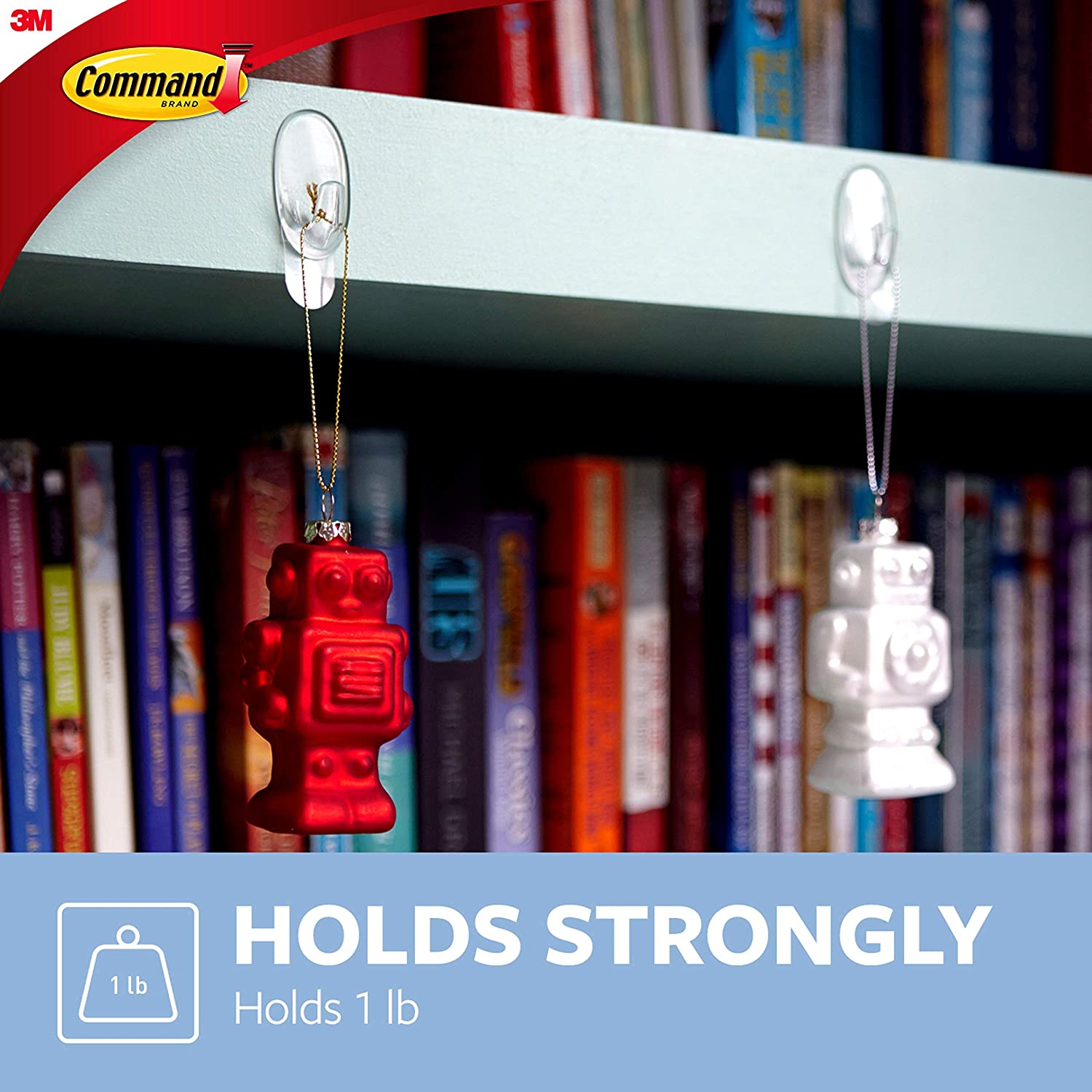 3M Compatible parts 2 Hooks Plus 4 Strips Clear Small Adhesive Hooks - Dealtargets.ca
