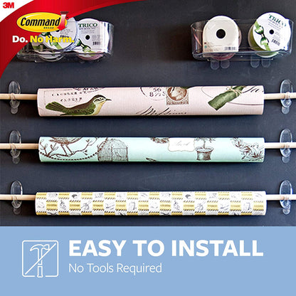 3M Compatible parts 2 Hooks Plus 4 Strips Clear Small Adhesive Hooks - Dealtargets.ca