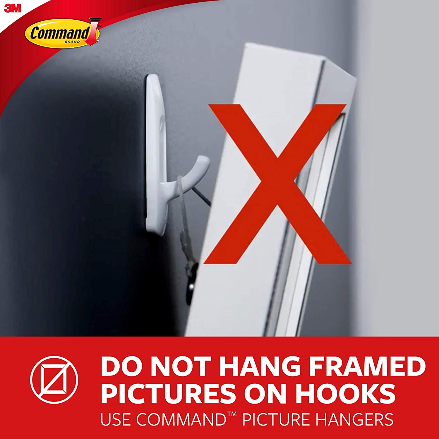 3M Compatible parts Command Large Hook Value Pack, 5 lb Capacity , 3 Hooks 6 Large Strips, (17003C - VP) - Dealtargets.ca