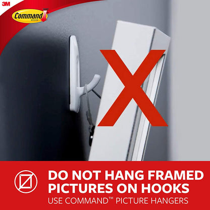 3M Compatible parts Command Large Hook Value Pack, 5 lb Capacity , 3 Hooks 6 Large Strips, (17003C - VP) - Dealtargets.ca