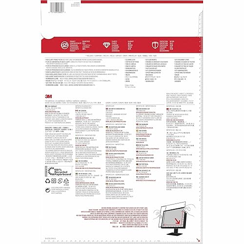 3M Computer Privacy Screen Filter for 23.8 inch Monitors - High Clarity - Widescreen 16:9 - HC238W9B High Clarity 23.8" - Dealtargets.ca