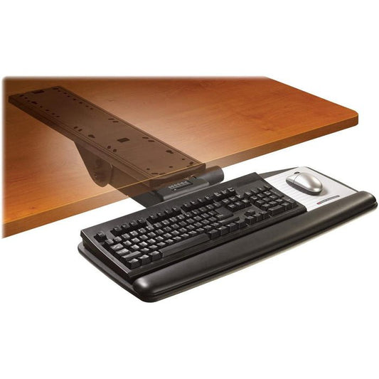 3M Easy Adjust Keyboard Tray, Standard Platform, 23" Track, Black - Dealtargets.ca