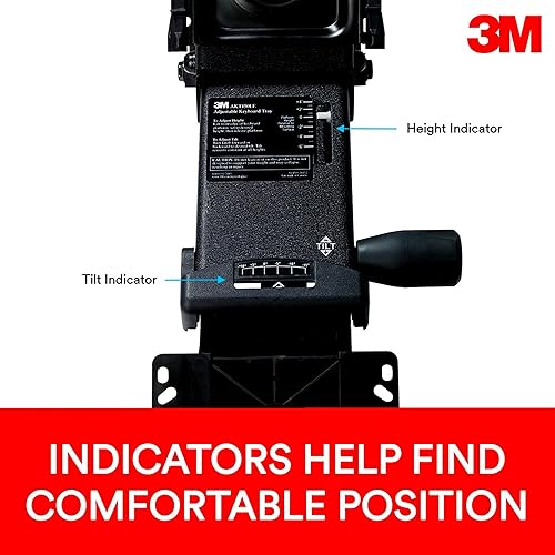 3M Easy Adjust Sit to Stand Keyboard Tray, Height and Tilt Adjustable Ergonomic Keyboard and Mouse Platform, 23" Track (AKT170LE) Standard Platform - Dealtargets
