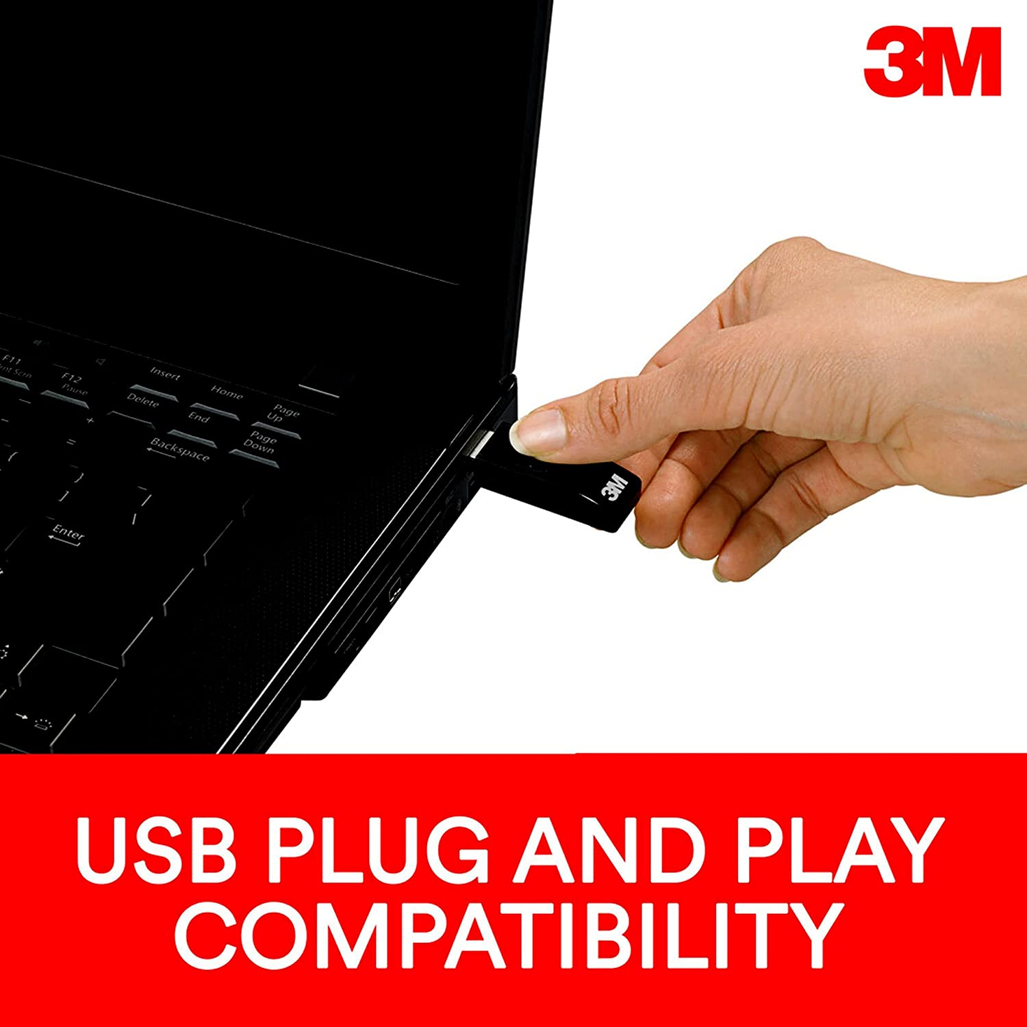 3M EM550GPL Wireless Ergonomic Optical Mouse, Patented Vertical Grip Design, USB Plug and Play, Large Size,black Large Wireless - Dealtargets.ca