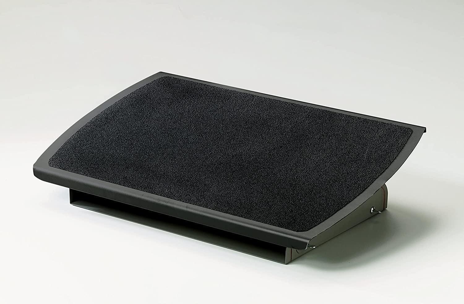 3M Foot Rest, Height and Tilt Adjustable, 22" Extra Wide Platform with Safety - Walk Slip Resistant Surface Provides Ample Room for Both Feet, Heavy Duty Steel Construction, Charcoal Gray (FR530CB) - Dealtargets.ca