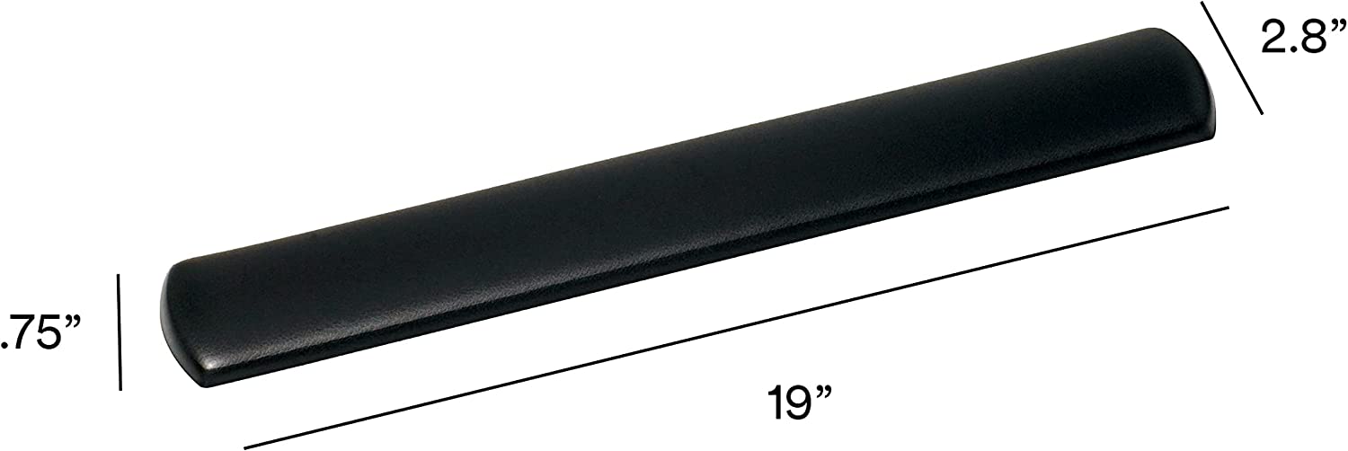 3M™ Large Gel Wrist Rest For Keyboards, 19"H x 0.8"W x 2.8"D, Black - Dealtargets.ca