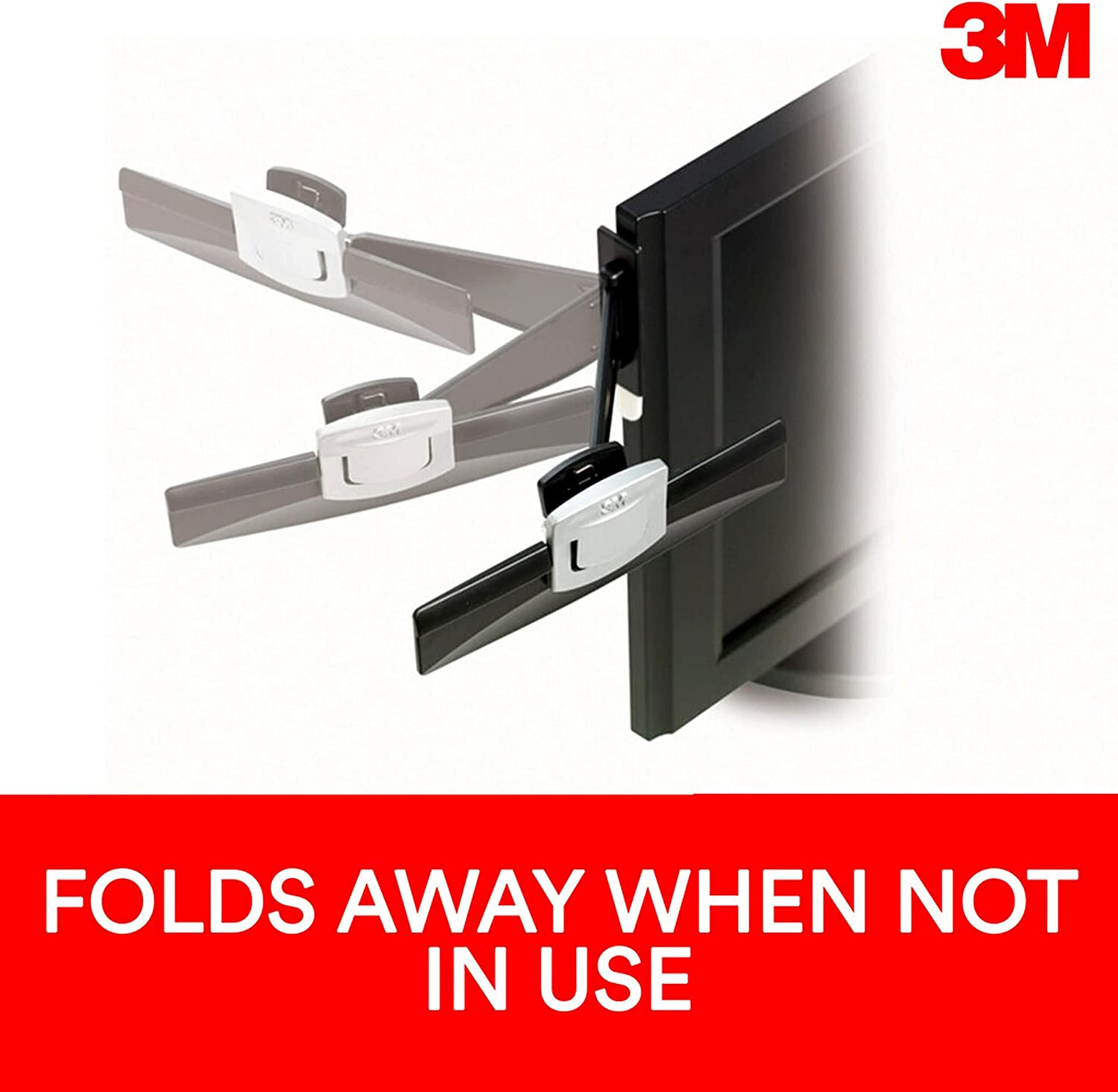3M Monitor Mount Document Clip Copy Clip, Mounts Right or Left with Command™ Adhesive, Use on Monitors and Laptops for Easy Viewing and Reduced Clutter, Holds up to 30 Sheets, Black (DH240MB) - Dealtargets.ca