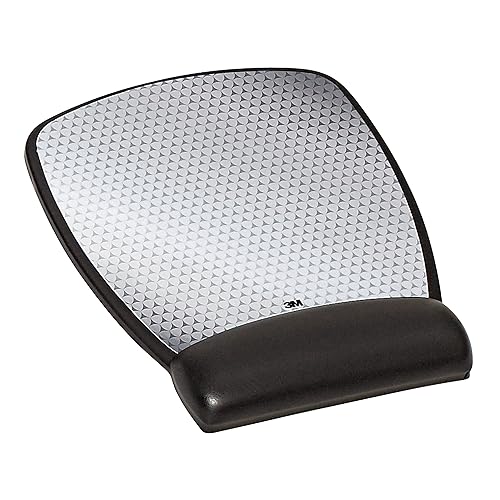 3M Precise Mouse Pad with Gel Wrist Rest, 8.6" X 6.8", Enhances Optical Mouse At Fast Speeds, Extends Battery Life of Mouse Up To 50%* 8.6" x 6.8" Surface Leatherette Cover Mouse Pad - Dealtargets.ca