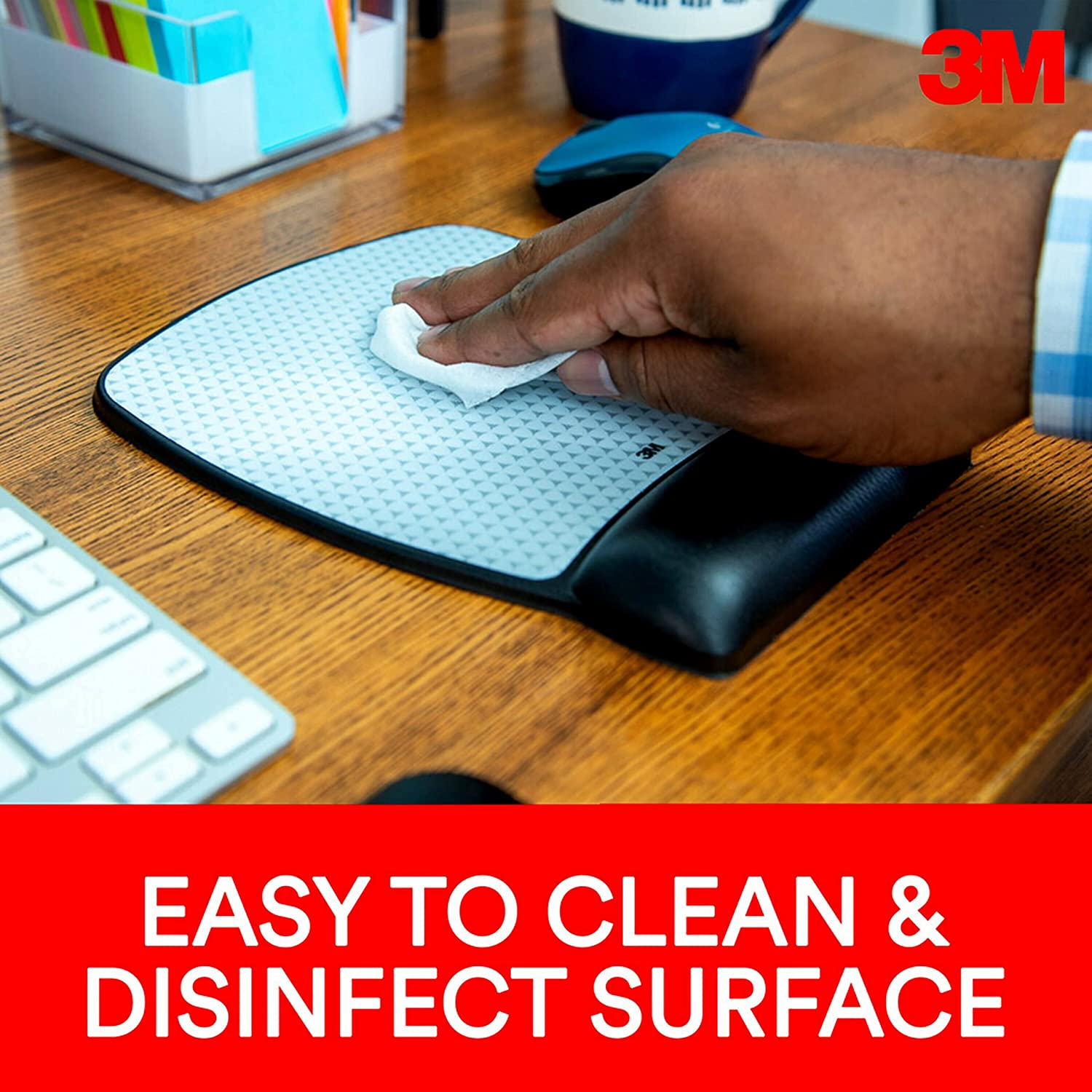 3M Precise Mouse Pad with Gel Wrist Rest, Soothing Gel Comfort with Durable, Easy to Clean Leatherette Cover, Optical Mouse Performance and Battery Saving Design, 9.2" x 8.7", Black (MW310LE) Vertex 8.7" x 9.2" Mouse Pad - Dealtargets.ca
