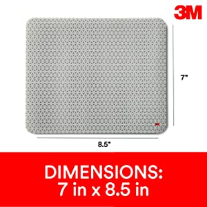 3M Precise Mouse Pad With Repositionable Adhesive Back, Enhances The Precision Of Optical Mice At Fast Speeds, 8.5" X 7", Bitmap (MP200PS) - Dealtargets.ca