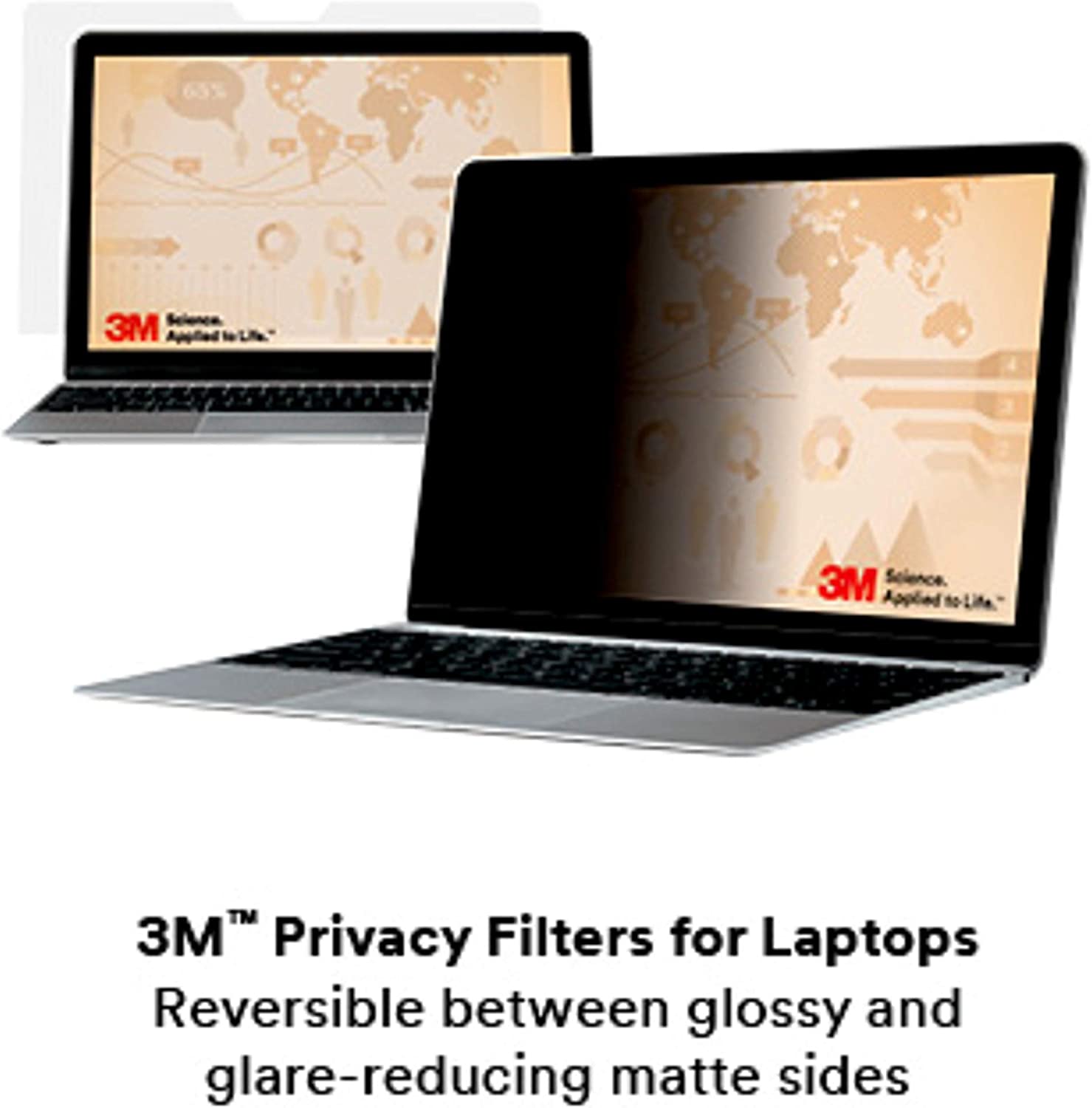 3M Privacy Filter for 14.1" Widescreen Laptop (16:10) (PF141W1B) Black 12 x 7 1/2 Inch - Dealtargets.ca