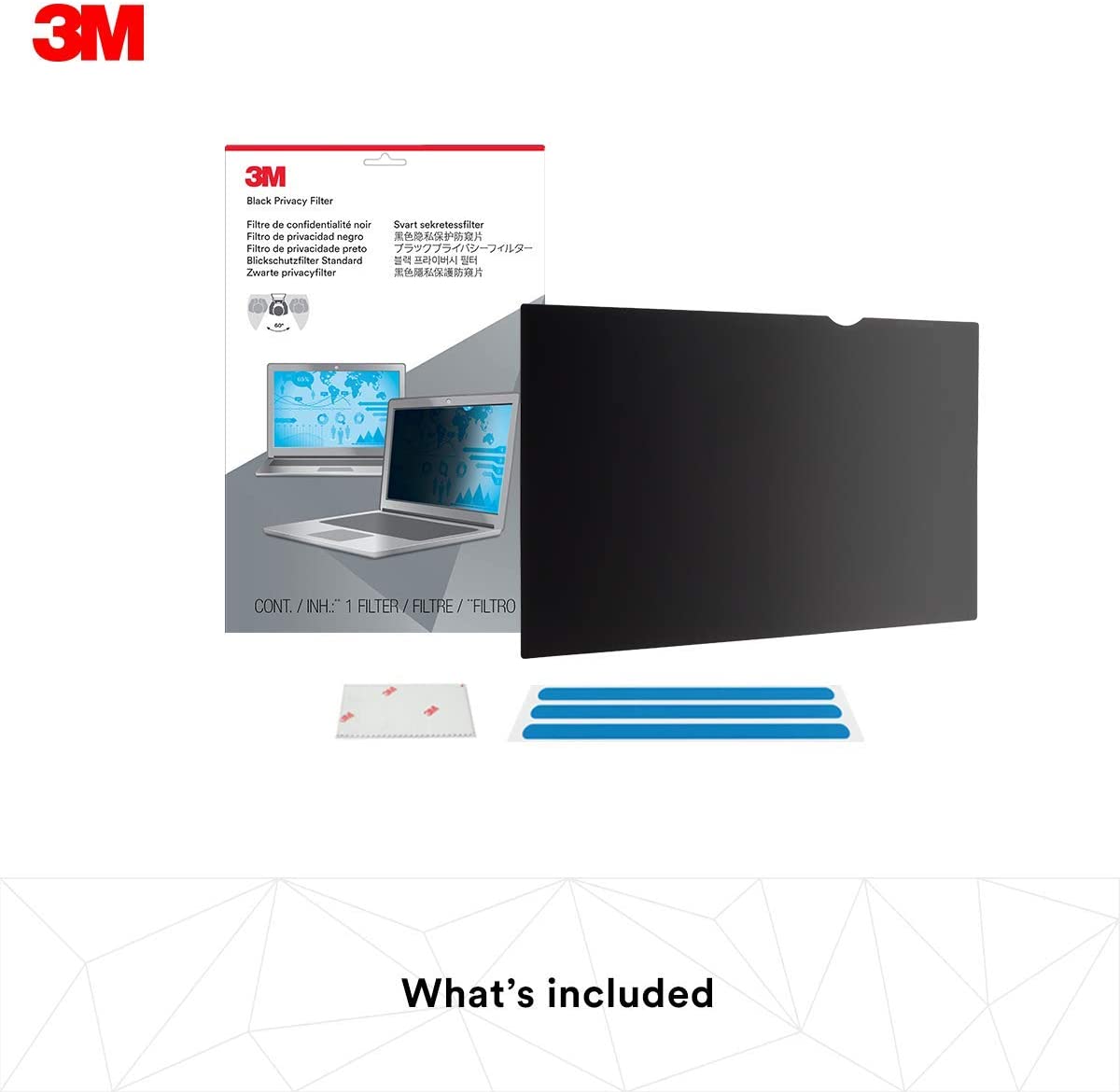 3M Privacy Filter for 14.1" Widescreen Laptop (16:10) (PF141W1B) Black 12 x 7 1/2 Inch - Dealtargets.ca