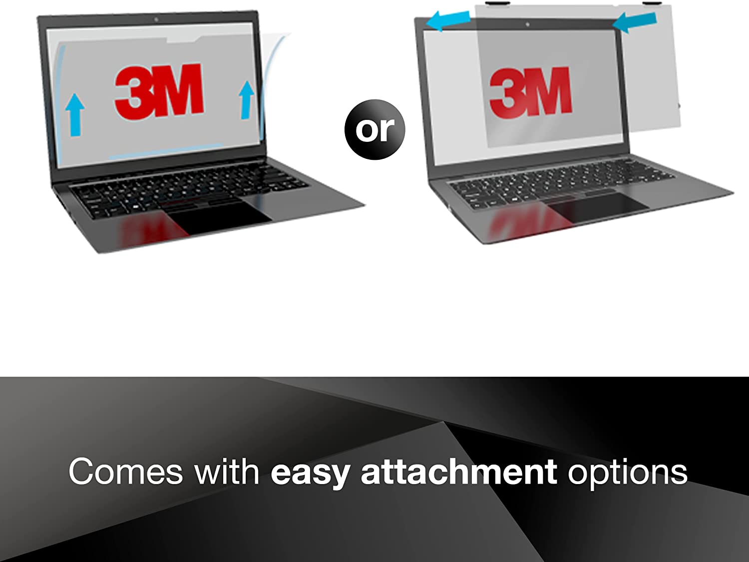 3M Privacy Filter for 15" Standard Laptop (PF150C3B) (4:3) , Black Black 15.0" Standard Laptop - Dealtargets.ca