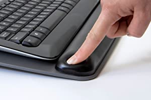 3M Wr420le Gel Wrist Rest Keyboard Platform, 19.5 X 10.5 Inch, Black Leatherette - Dealtargets.ca