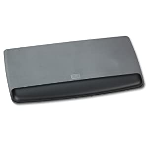 3M Wr420le Gel Wrist Rest Keyboard Platform, 19.5 X 10.5 Inch, Black Leatherette - Dealtargets.ca