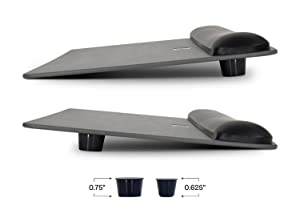 3M Wr420le Gel Wrist Rest Keyboard Platform, 19.5 X 10.5 Inch, Black Leatherette - Dealtargets.ca