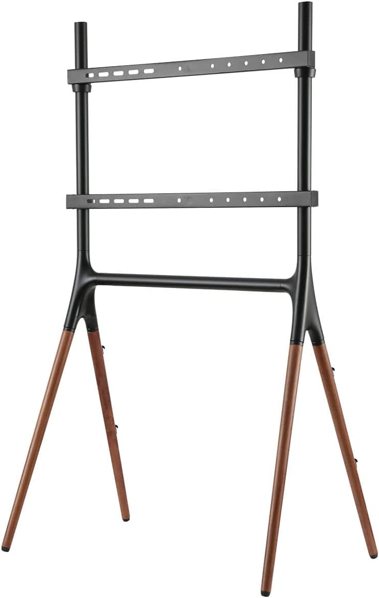 Tripp Lite Portable 49 to 70 inch Universal TV Monitor Stand Artistic Black Steel &amp; Wood Finish Flat or Curved Displays (DMPDS4970)