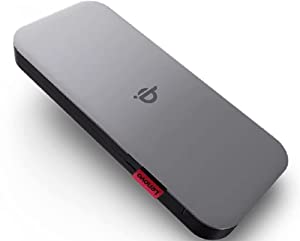 Lenovo Go Wireless Mobile Power Bank (10000 mAh - for USB Type C Device, Mobile Phone - Lithium Ion (Li-Ion) Polymer - 10000 mAh - 3 A - 9 V DC, 5 V DC Output - Black