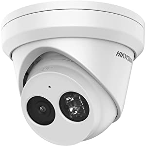 Hikvision usa Hikvision AcuSense DS-2CD2383G2-IU 8MP Network Turret Camera with Night Vision &amp; 2.8mm Lens (White)