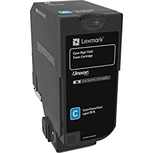 Lexmark High Yield Cyan Toner Cartridge, 16000 Yield (84C0H20)