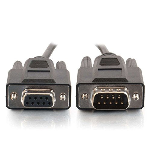 C2G 25211 DB9 M/F Serial RS232 Extension Cable, Black (1 Feet, 0.30 Meters)